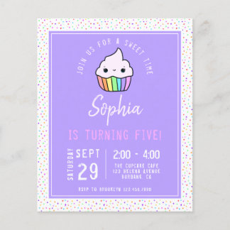 PAPER Cupcake Kids Einladung zur Geburtstagsparty Flyer