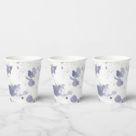 Paper Cups (236 ml) - Blue Pattern Pappbecher