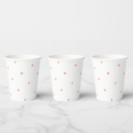 Paper Cups (236 ml) - Pink Dots Pappbecher