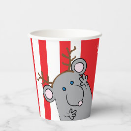 Paper Cups "Merry ChristMouse" 8 oz. Pappbecher