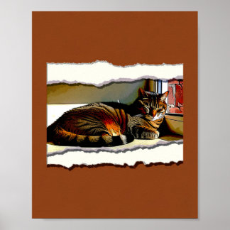 Paper Cutout Resting House Art Print Poster