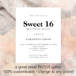 PAPER Einfach Farbe Sweet 16 Geburtstag Einladung Flyer<br><div class="desc">PAPER Einfaches Text jeder Farbe Sweet 16 Geburtstag Einladung. Eine vollständig anpassbare,  preisgünstige PAPER,  keine Karte,  kleinere 4, 5 x 5, 6 Zoll Alternative ohne Umschläge (A6 ist die nahe Größe,  um zu passen).</div>