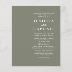 PAPER Einfache Sage QR Code Bohemische Hochzeit Ei Flyer