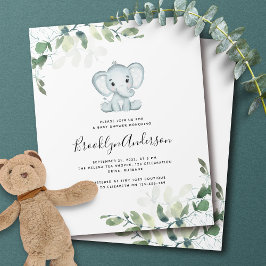PAPER Elephant Eucalyptus Baby Shower Einladung Flyer