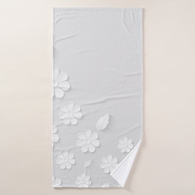 Paper flower background white badehandtuch (Badehandtuch)