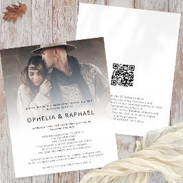 PAPER Foto Overlay QR Bohemisch Wedding Einladung Flyer