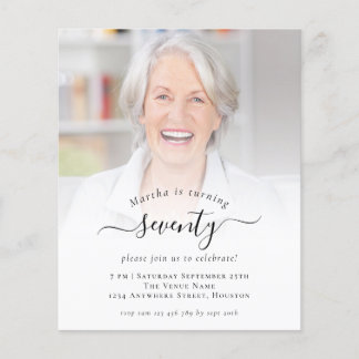 PAPER Foto Script 70. Geburtstagsparty Einladung Flyer