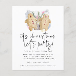 PAPER Gingerbread Men Christmas Lets Party Flyer