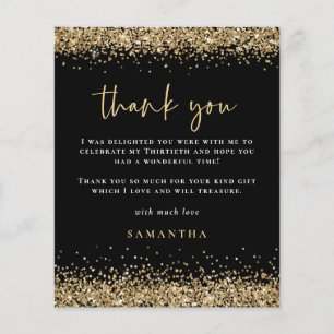 PAPER Gold Glitzer 30. Geburtstag Schwarz Vielen D Flyer