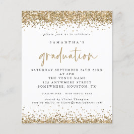 PAPER Gold Glitzer Grenz Abschluss Einladung Flyer