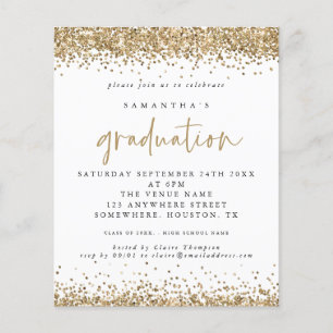 PAPER Gold Glitzer Grenz Abschluss Einladung Flyer