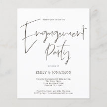 PAPER-Handgeschriebenes Skriptengagement Party ein