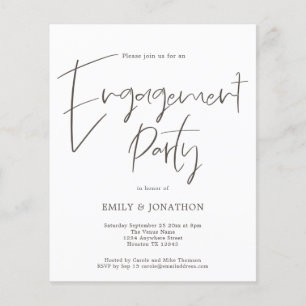 PAPER-Handgeschriebenes Skriptengagement Party ein Flyer