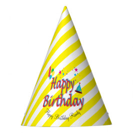 Paper Hat Birthday Balloons Stars Partyhütchen