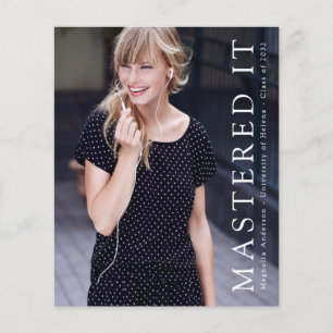 PAPER Minimalistisch Mastered IT Graduate Ankündig Flyer
