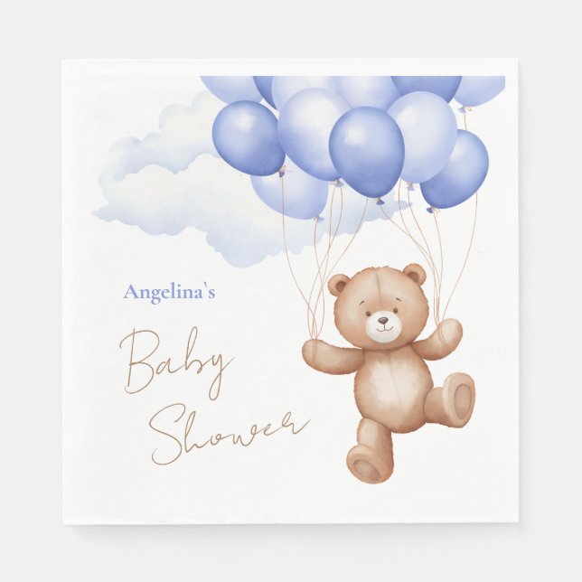 Paper Napkin Baby Dusche. Serviette (Vorderseite)