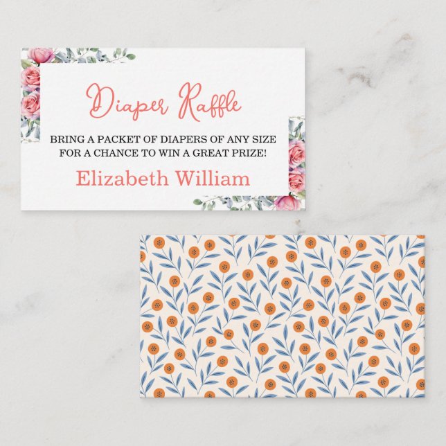 Paper Napkin Begleitkarte (Vorne/Hinten)