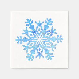 Paper Napkin Blue Schneeflocke Serviette