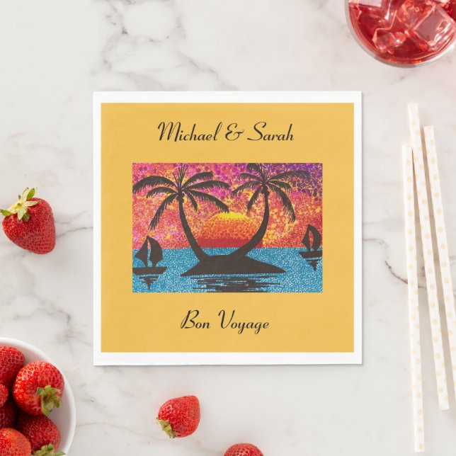 Paper Napkin - Bon Voyage Party Serviette (Beispiel)