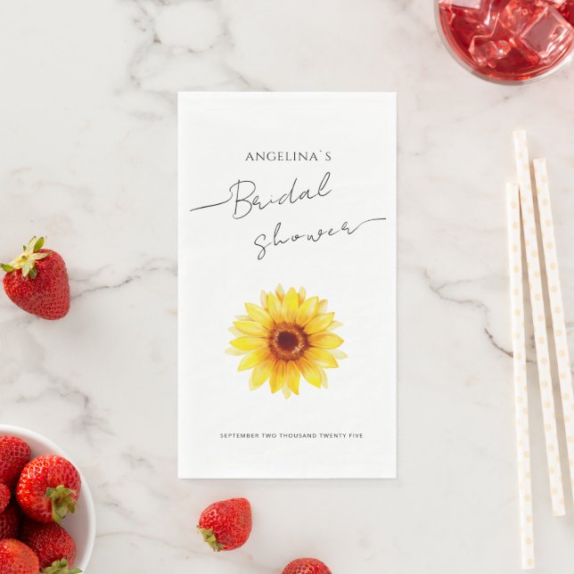 Paper Napkin Brautparty Sunflower Serviette (Beispiel)