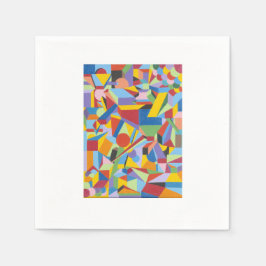Paper Napkin Bright Bold Fun Design von Fine Art Serviette