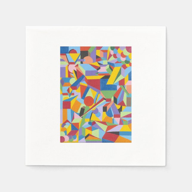 Paper Napkin Bright Bold Fun Design von Fine Art Serviette (Vorderseite)