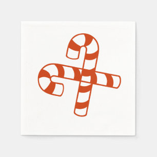 Paper Napkin - Candy Canes Serviette