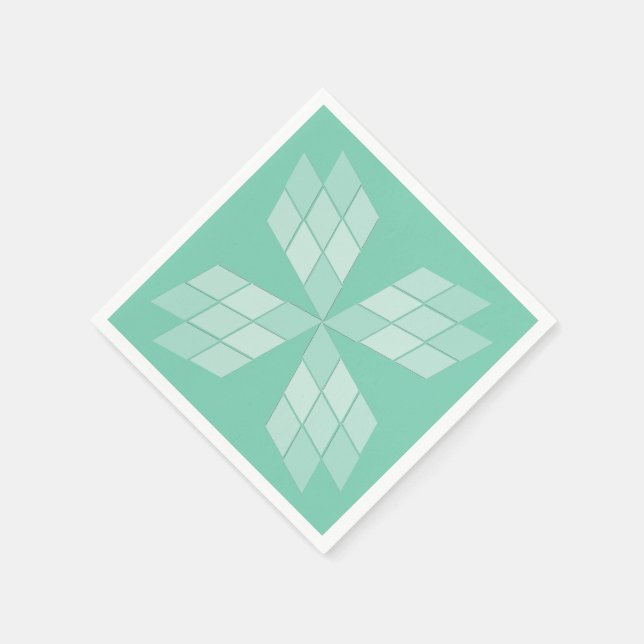Paper Napkin - Diamantblätter Serviette (Ecke)