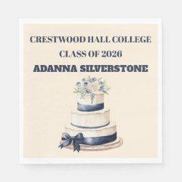 Paper Napkin-Editable Graduation Tableware Set Serviette