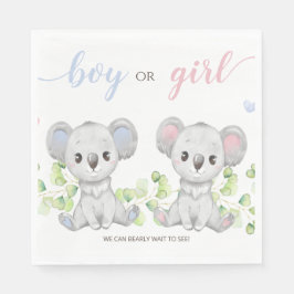 Paper Napkin Gender Reveal Party Serviette