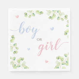 Paper Napkin Gender Reveal Party Serviette