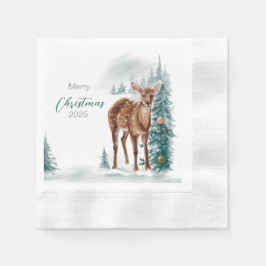 Paper Napkin "Graceful Christmas Doe" Serviette