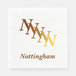 Paper Napkin - Initalien mit Namen Serviette
