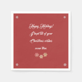 Paper Napkin mit Weihnachtsbotschaft Serviette