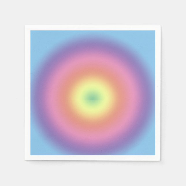 Paper Napkin - Rainbow Circle Serviette (Vorderseite)