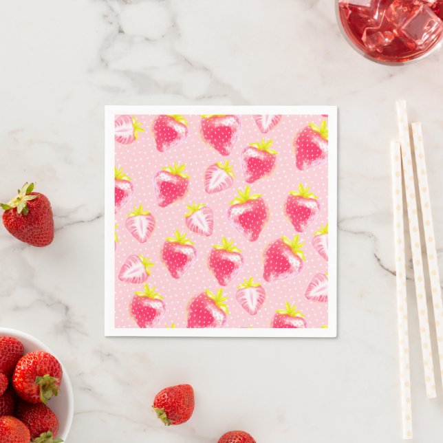 Paper Napkin Sweet Strawberry Serviette (Beispiel)