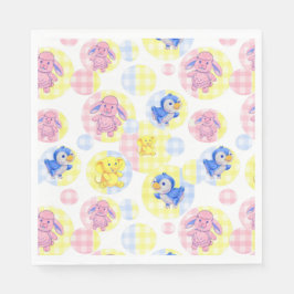 Paper Napkin Toy Animal Gingham Serviette