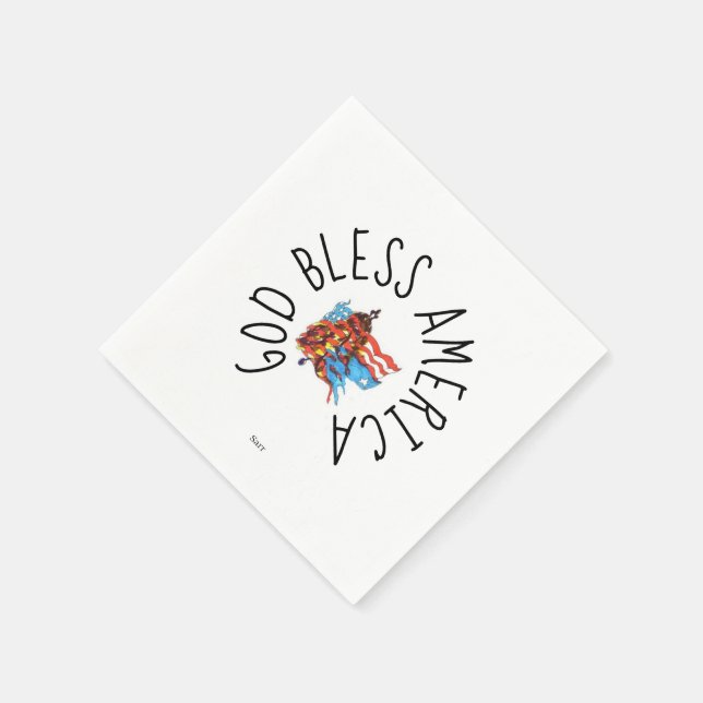 Paper Napkin: Unabhängigkeitstag Serviette (Ecke)