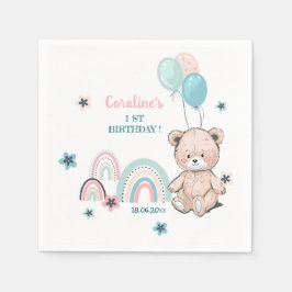 Paper Napkin zum ersten Geburtstag . Serviette