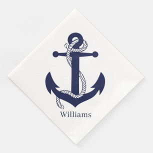 Paper Napkins - Anker und Seile des nautischen The Serviette