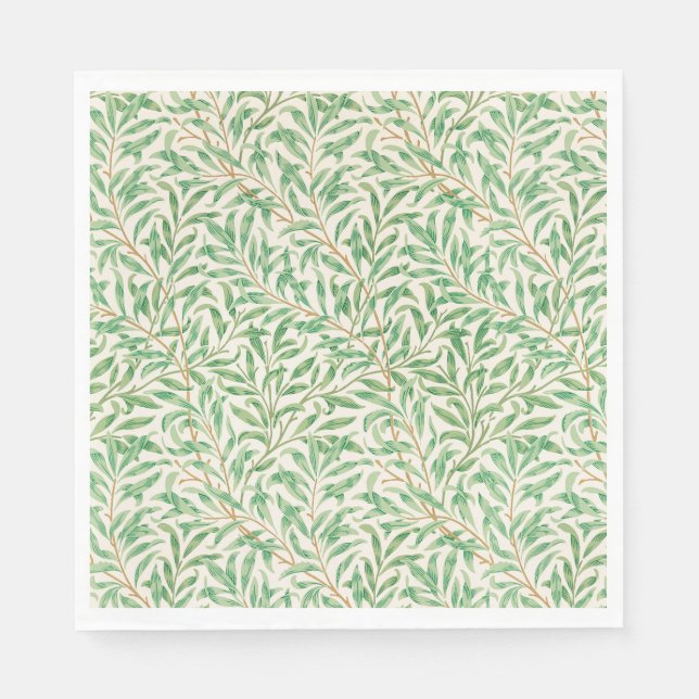 Paper Napkins Art Nouveau Willow Bough Pattern Serviette (Vorderseite)