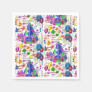 Paper Napkins August, 10 Geburtstag Serviette