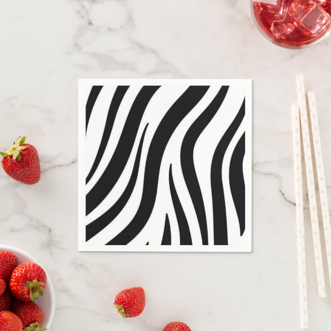 Paper Napkins, Black Leopard Napkins Serviette (Beispiel)