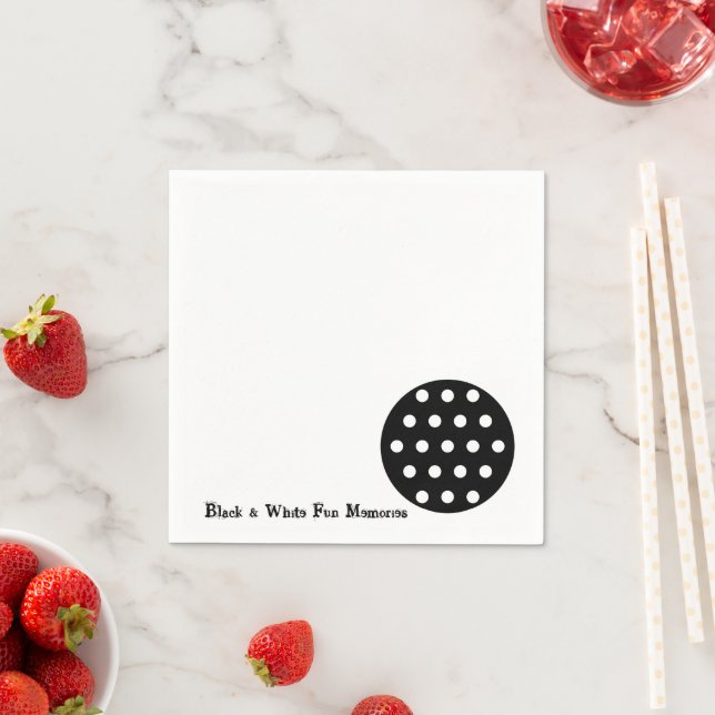 Paper Napkins, Black & White Fun Erinnerungen Serviette (Beispiel)
