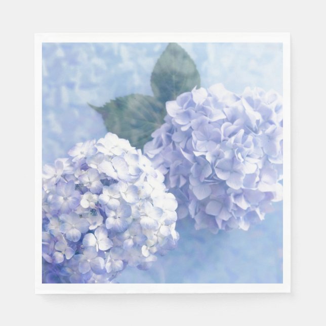Paper Napkins-Blue Hydrangeas Serviette (Vorderseite)