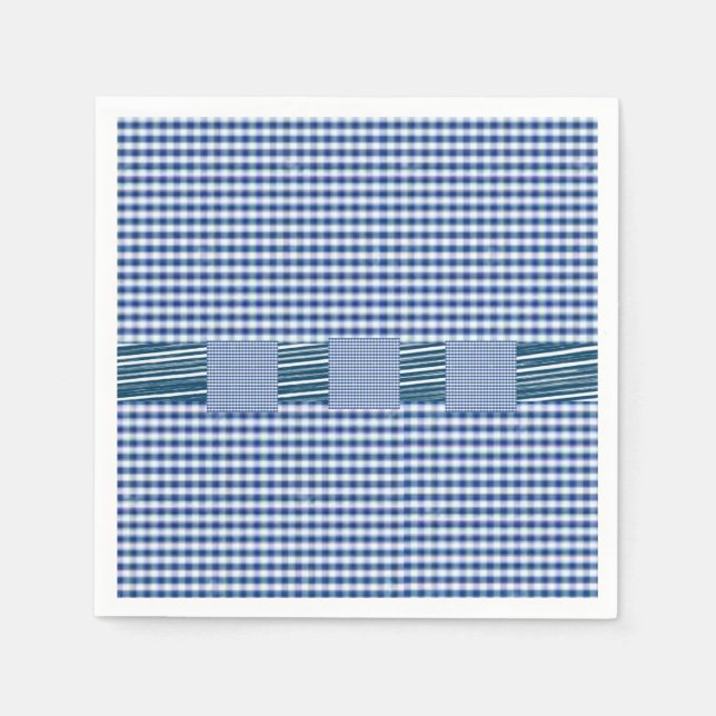 Paper Napkins Blue Serviette (Vorderseite)