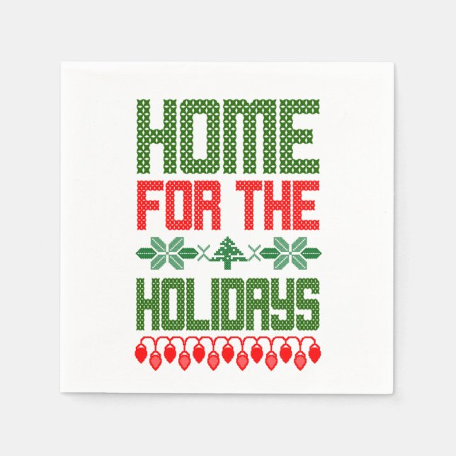 Paper Napkins Christmas Zuhause für den Urlaub Serviette (Vorderseite)