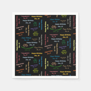 Paper Napkins Dezember, 25 Geburtstag Serviette