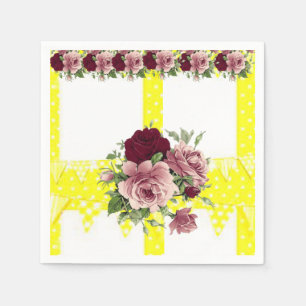 Paper Napkins Floral Serviette