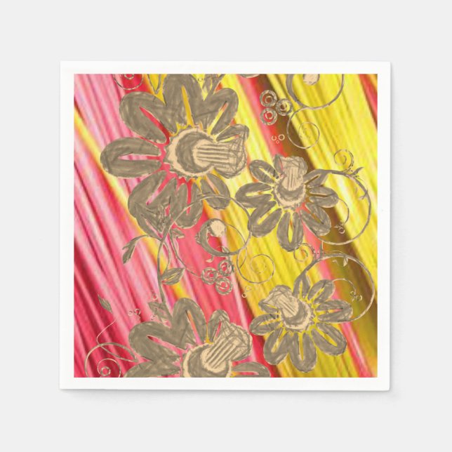 Paper Napkins Floral Serviette (Vorderseite)